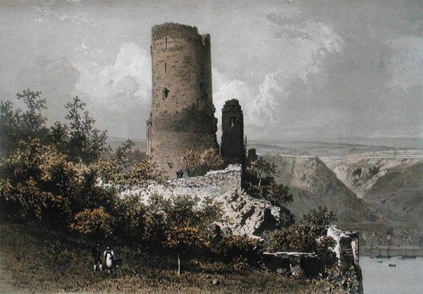 The Cat Tower, Rhine Valley by Eugene Ciceri