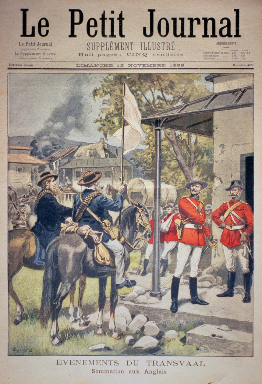 Events in the Transvaal: Summons to the English, Front Cover of Le Petit Journal, 12 November 1899 by Eugene Damblans