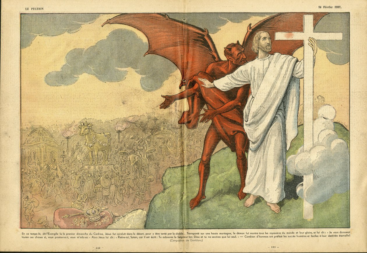Illustration of Eugene Damblans (1865-1945) in Le Pelerin by Eugene Damblans