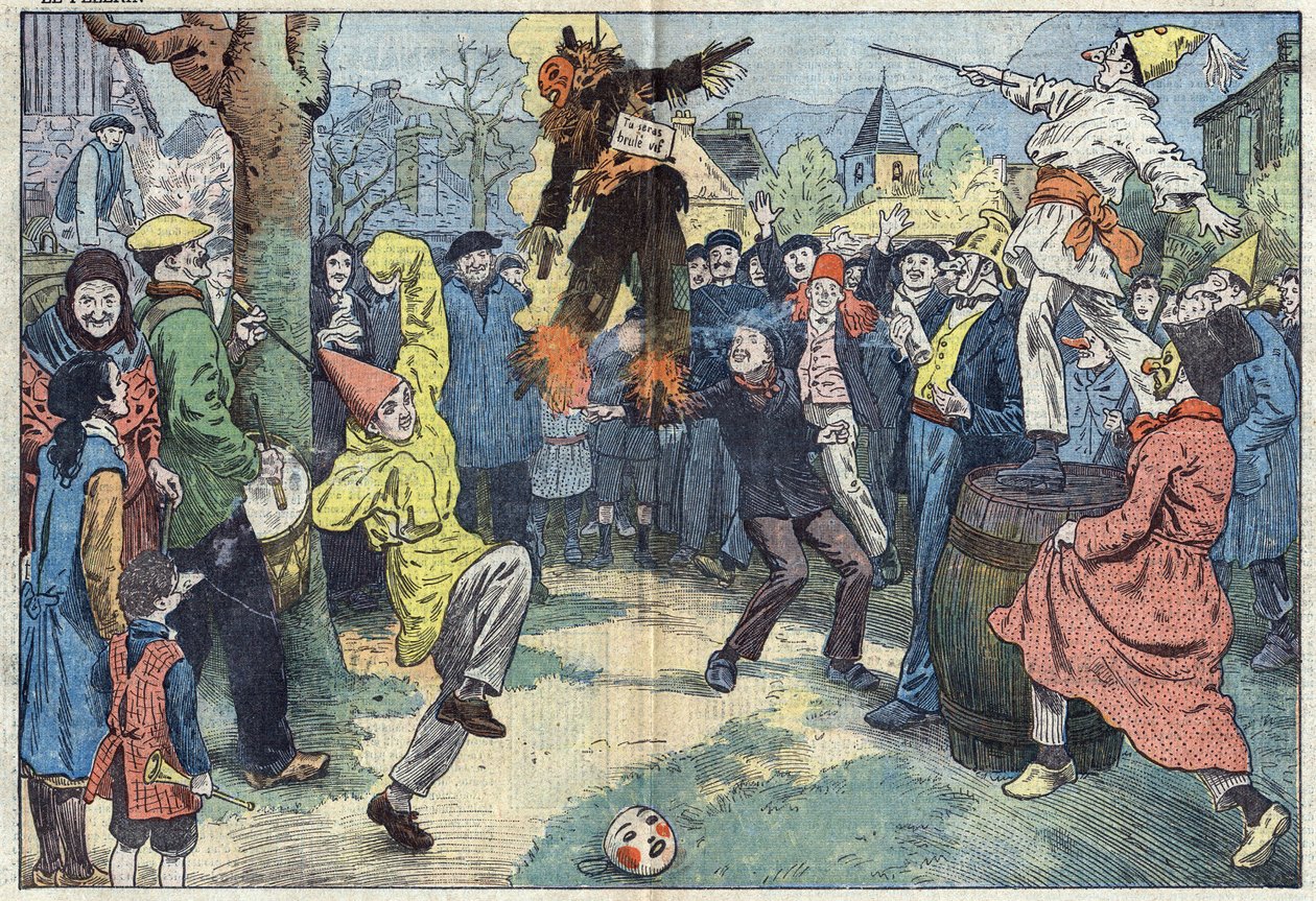 Old customs: the cremation of 