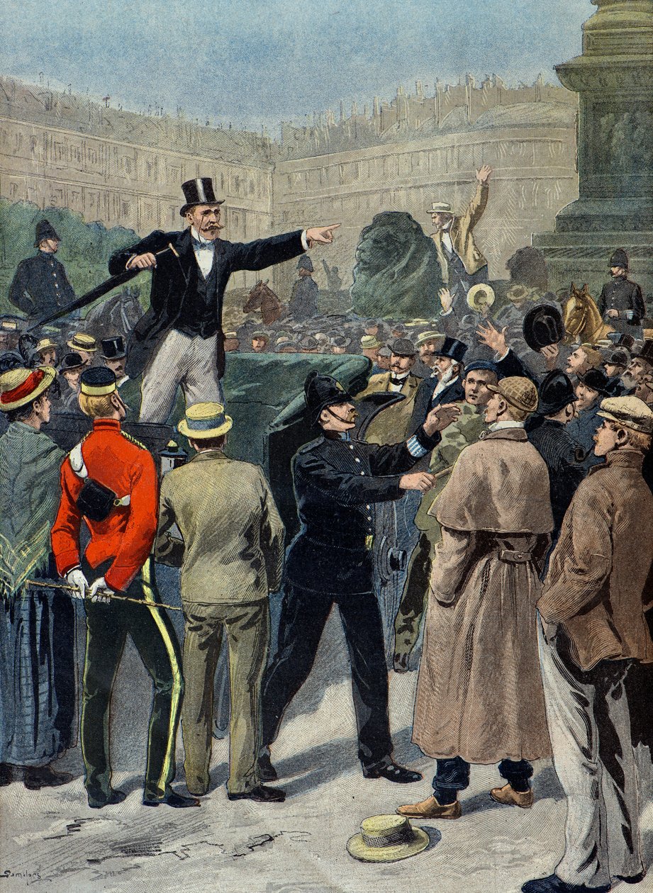 Peace Demonstration During the Boer War, London by Eugene Damblans