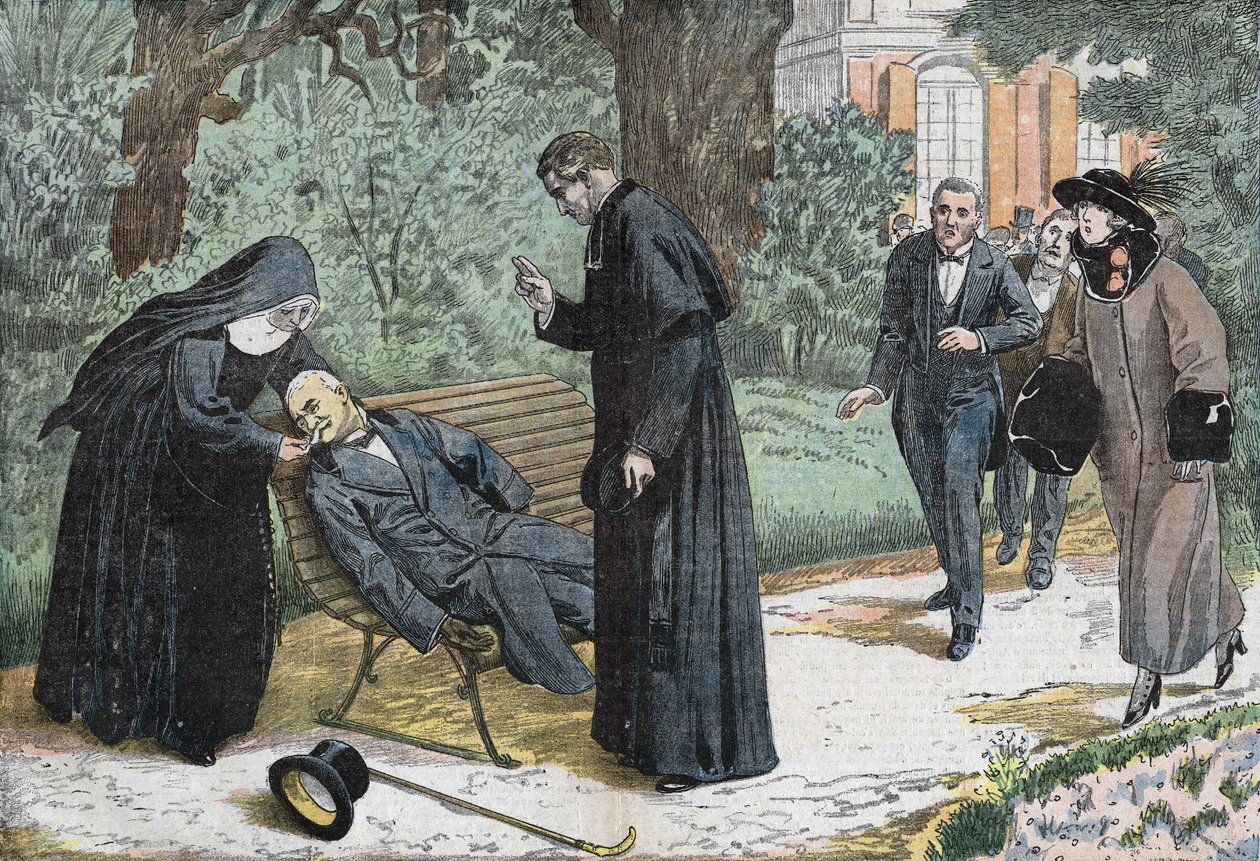Theophile Delcassé (1852-1923), a French politician. Drawing of Damblans by Eugene Damblans