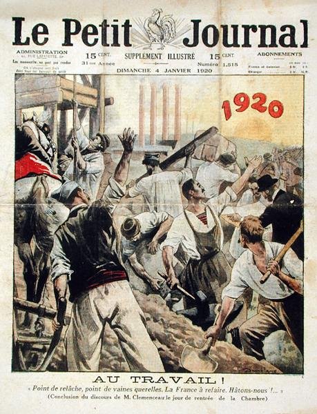 To Work! No Rest, No Argument. France Must be Rebuilt. Hurry Up! by Eugene Damblans