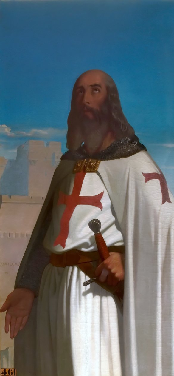 Jacques de Molay, Grand Master of the Knights Templar by Eugene Emmanuel Amaury Duval