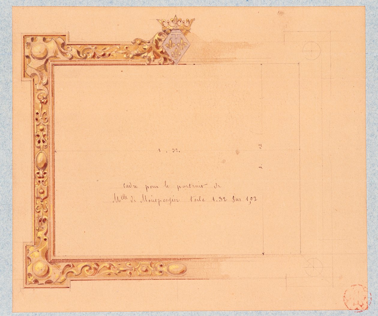 Design of the Cornice for Mademoiselle de Montpensier
