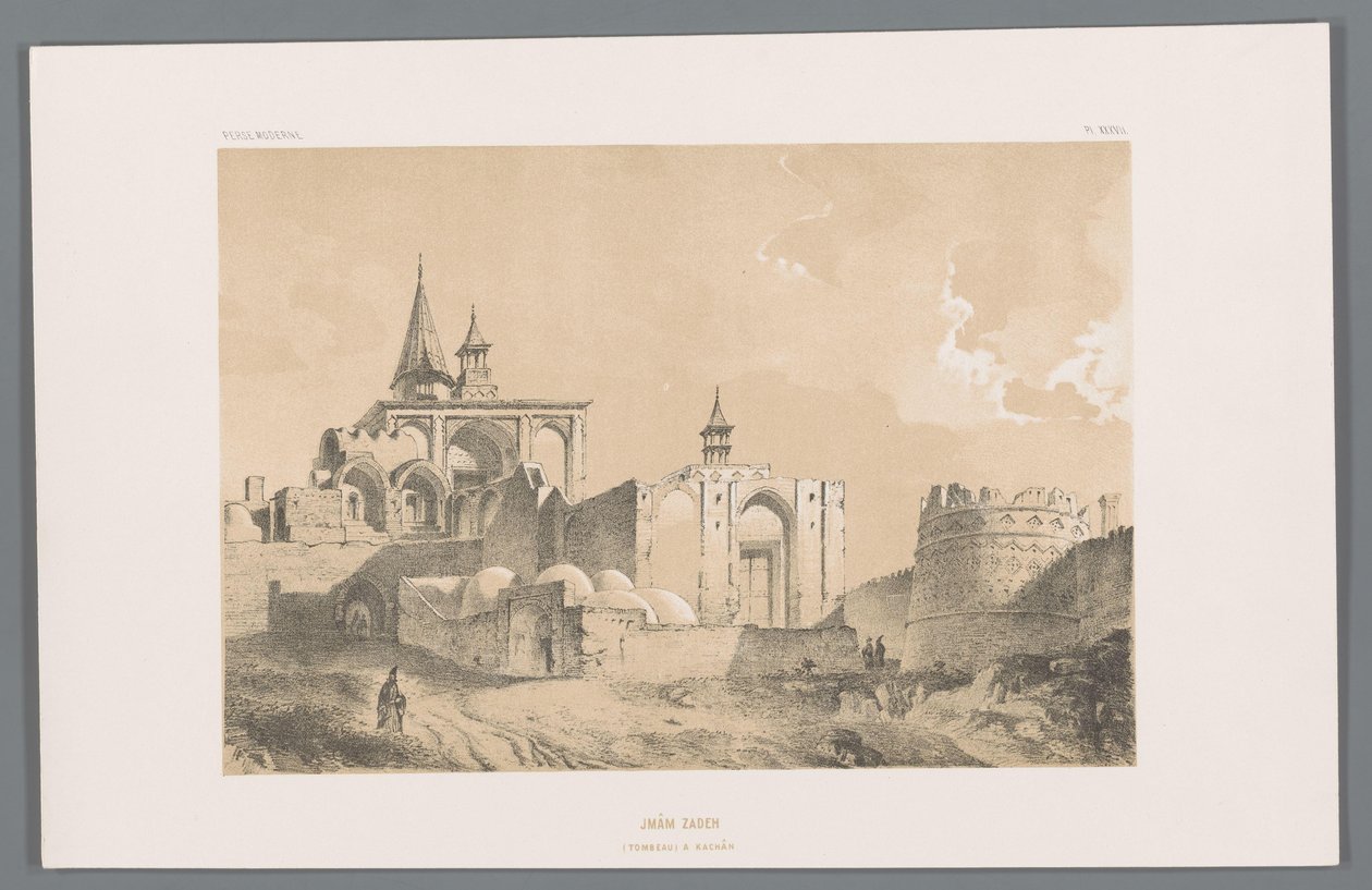 Imamzadeh Tomb near Kashan by Eugene Flandin
