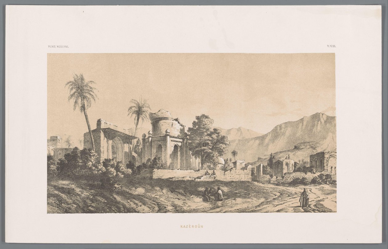 Ruins of Bishapur (Persian Landscapes) by Eugene Flandin
