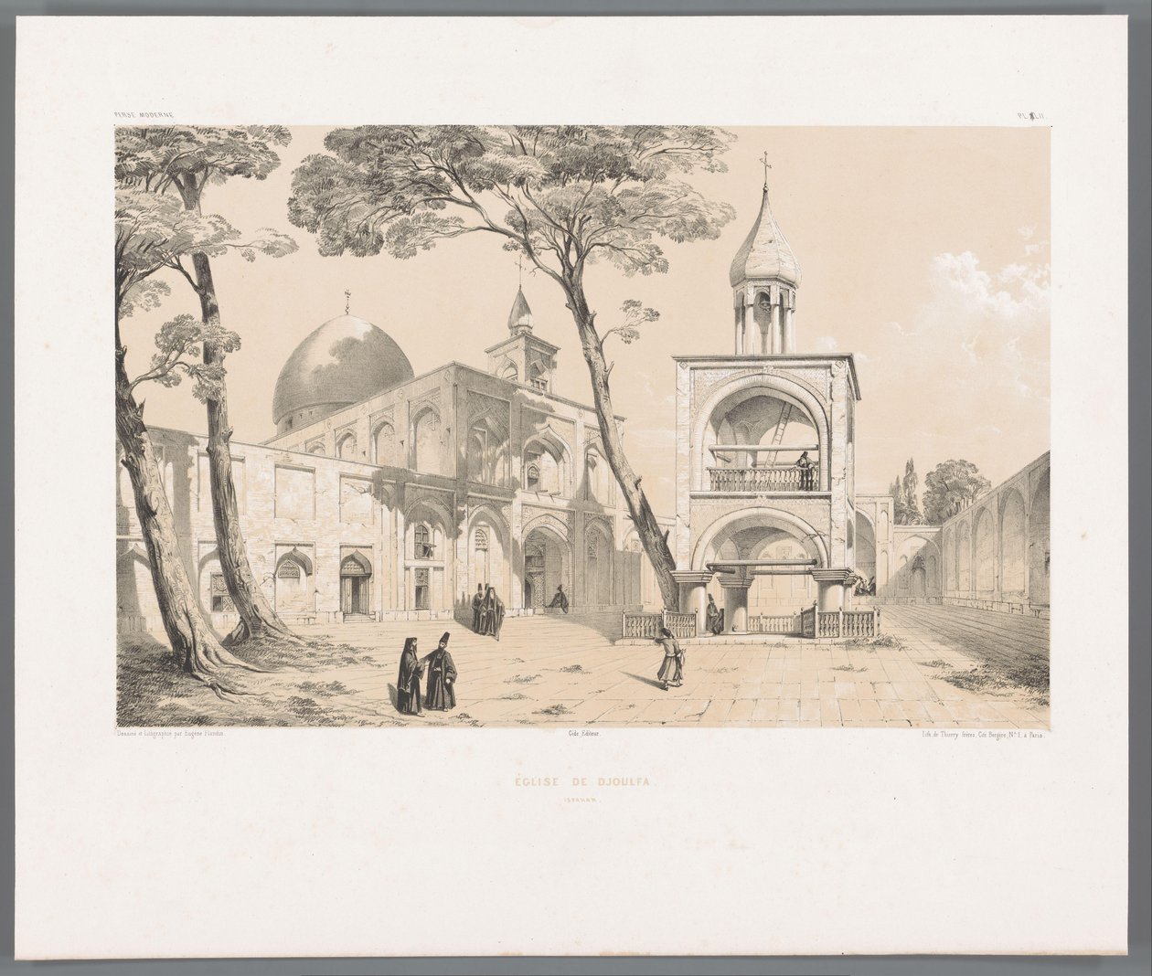 Vank Cathedral of Isfahan (Persian Landscapes series) by Eugene Flandin