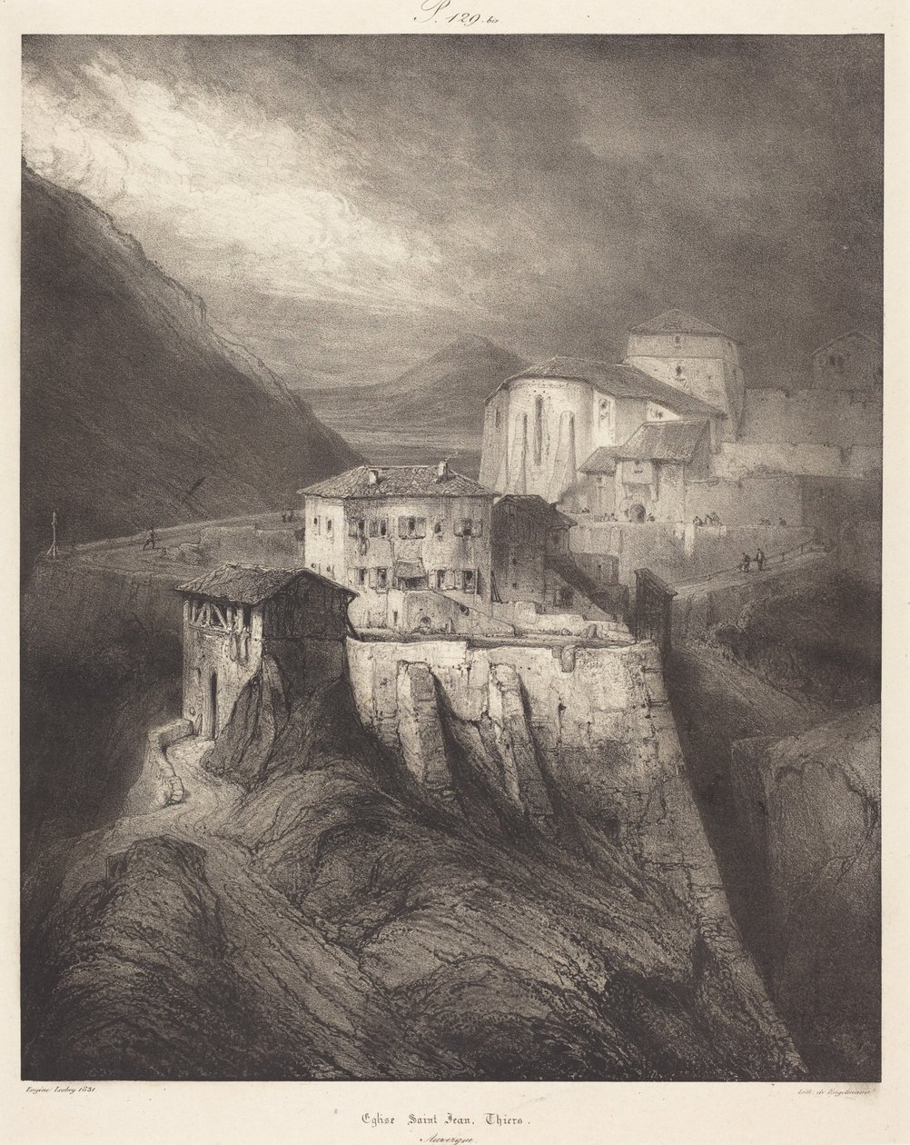 Saint-Jean Church, Thiers by Eugene Isabey
