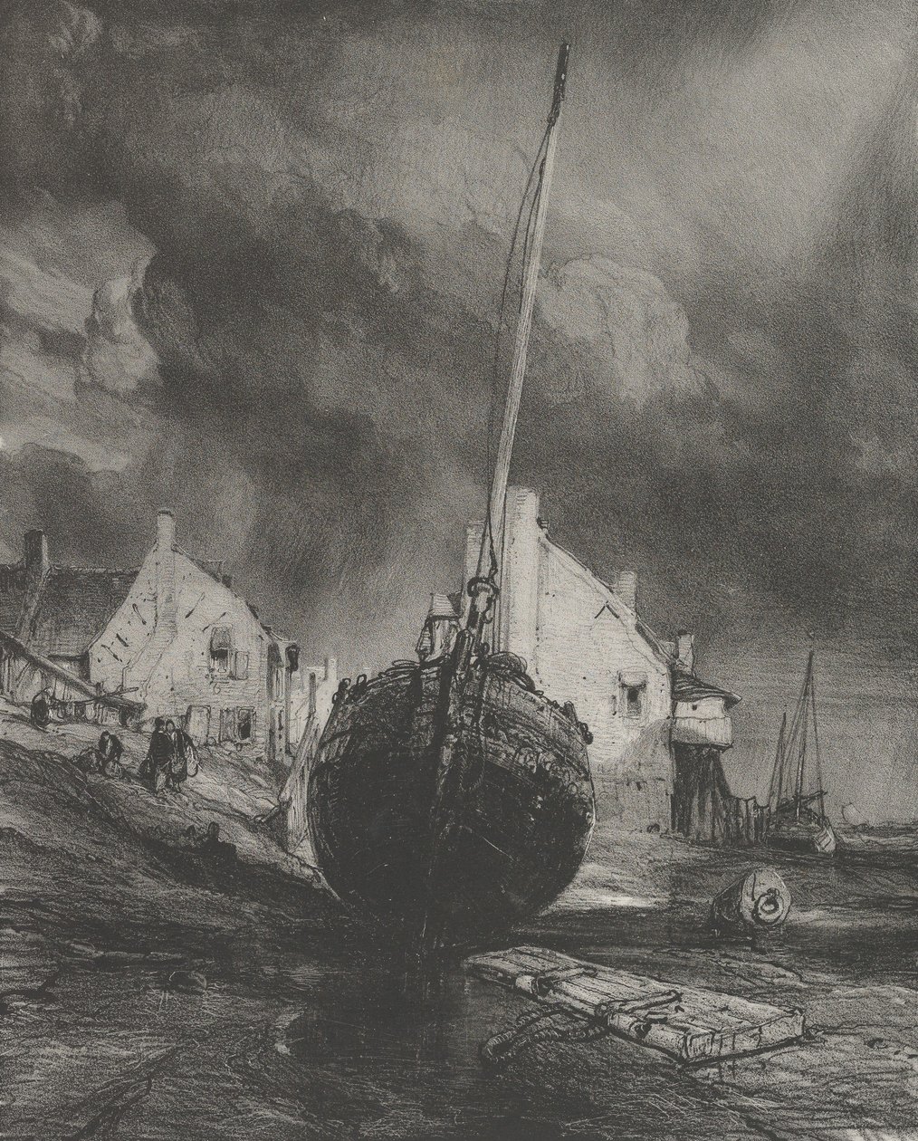 Memory of Saint-Valéry-sur-Somme, 1833 by Eugene Isabey