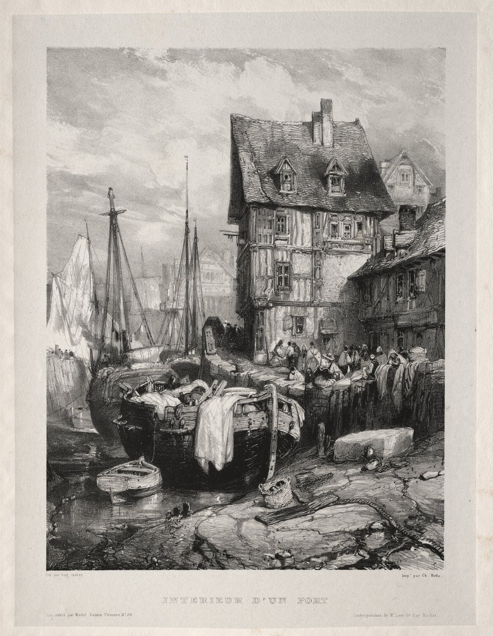 Six Marines: Interior of a Port by Eugene Isabey