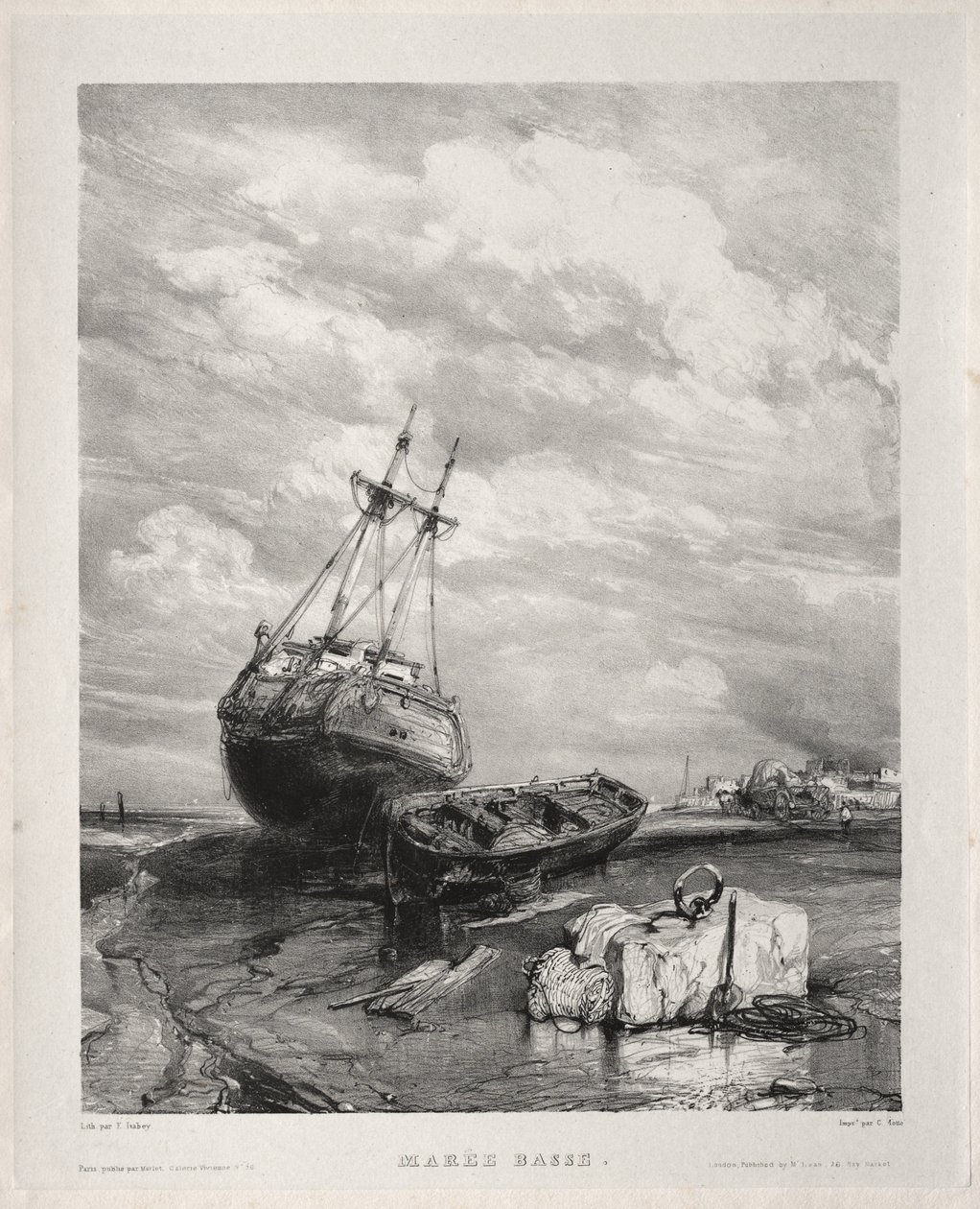 Six Marines: Low Tide by Eugene Isabey