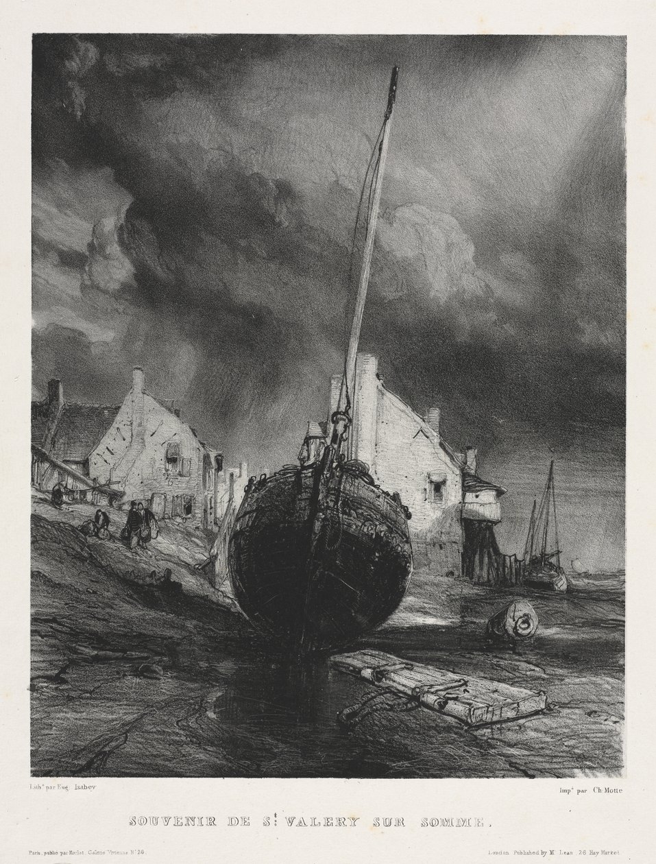 Six Marines: Souvenir de Saint Valéry sur Somme by Eugene Isabey