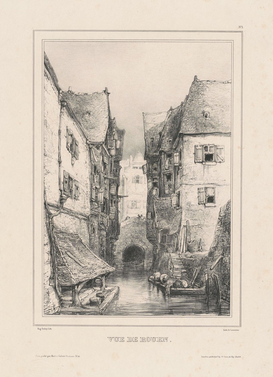 View of Rouen by Eugene Isabey