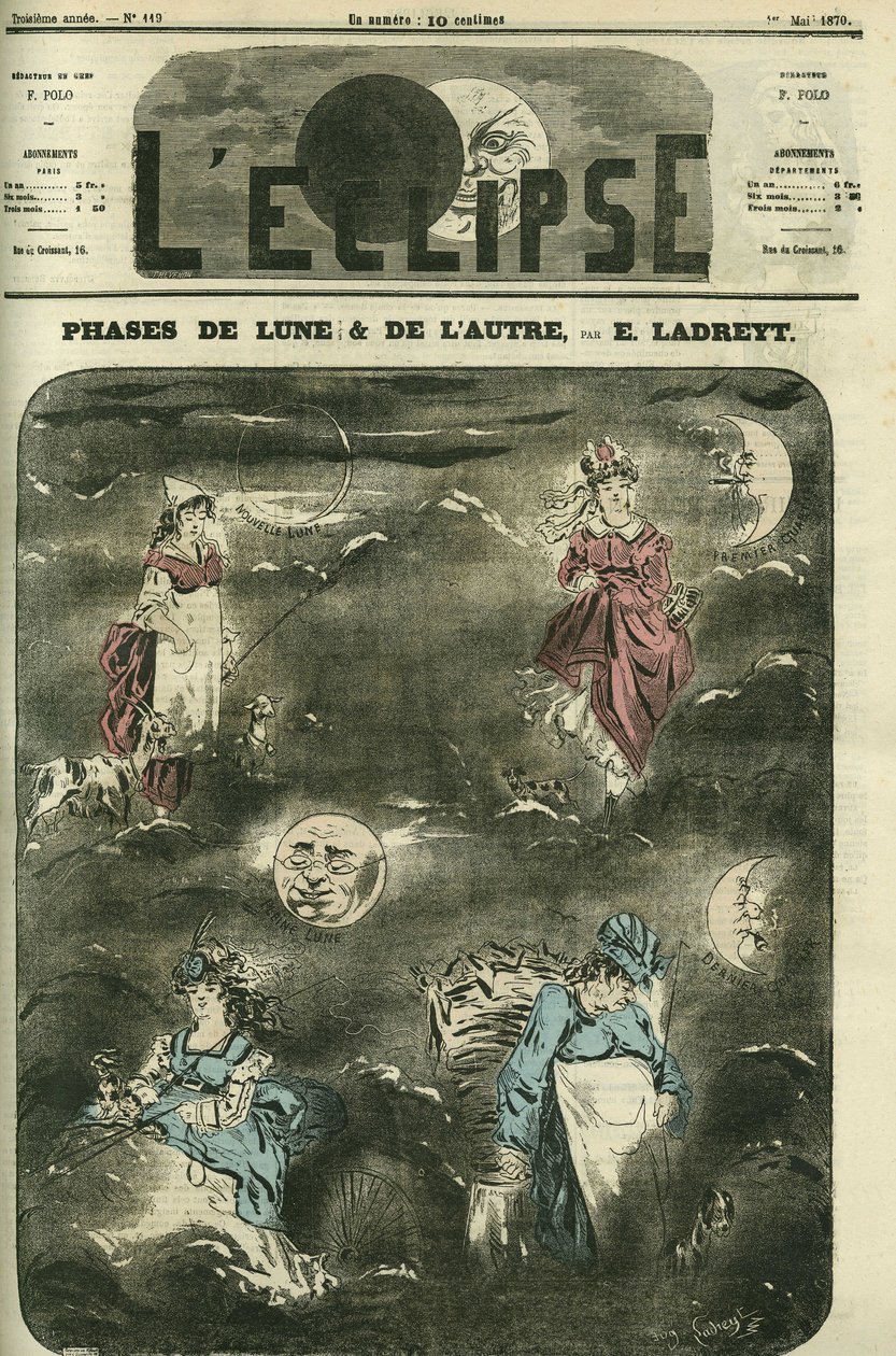 Moon Phase & the Other, the 4 Phases of the Moon Representing the 4 Social Categories of Women. Cover in 