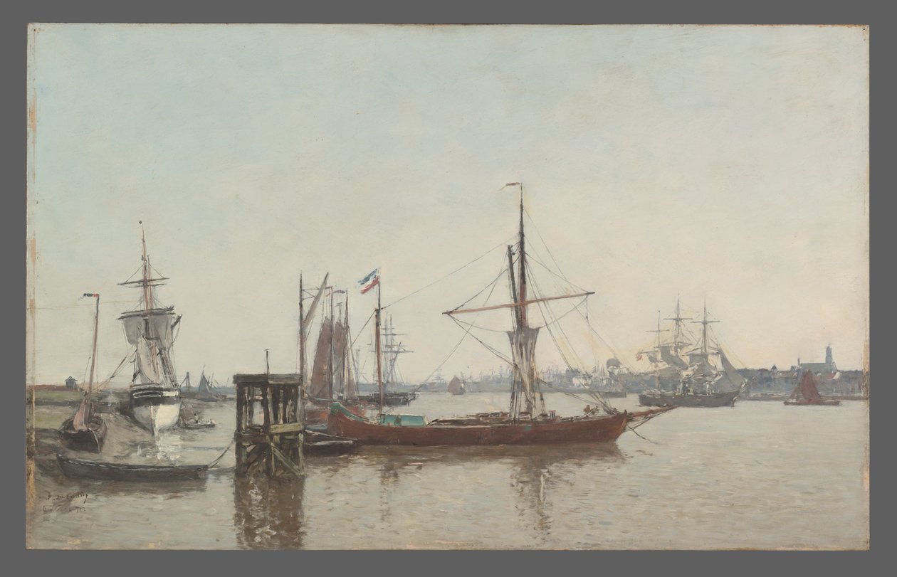 Antwerp: View of the Port from the Tête de Flandres by Eugene Louis Boudin