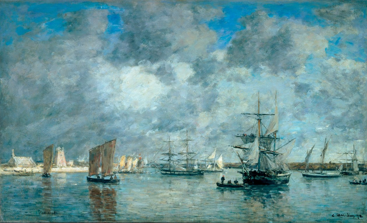 Port of Camaret-sur-Mer by Eugene Louis Boudin