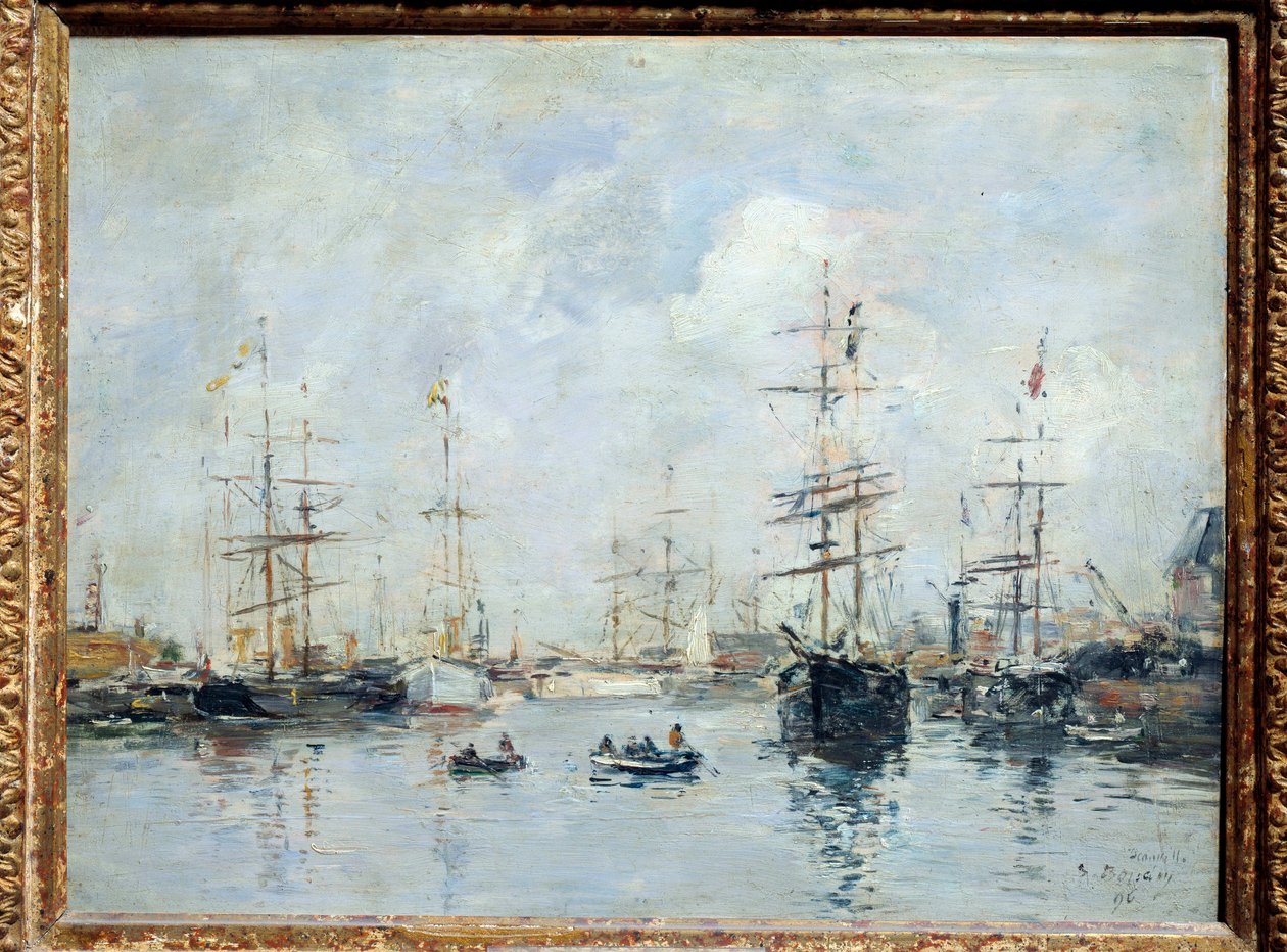 Sailboats at the Port, Deauville (1896) by Eugene Louis Boudin