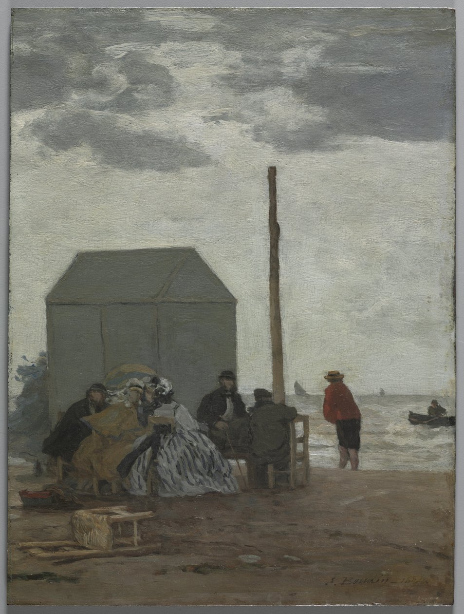 The Beach at Deauville by Eugene Louis Boudin