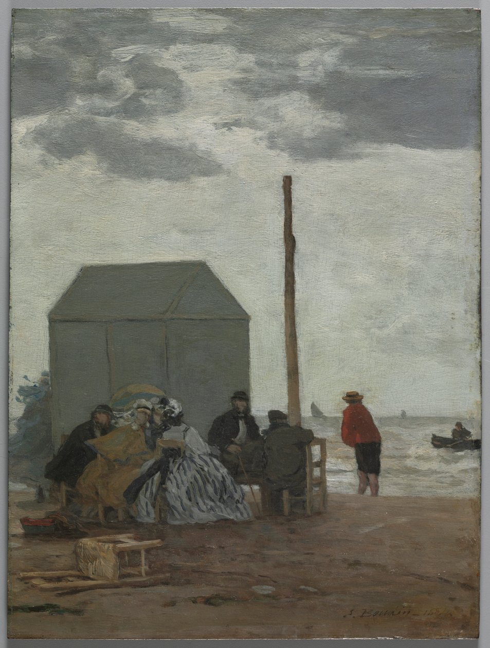 The Beach at Deauville, 1864 by Eugene Louis Boudin