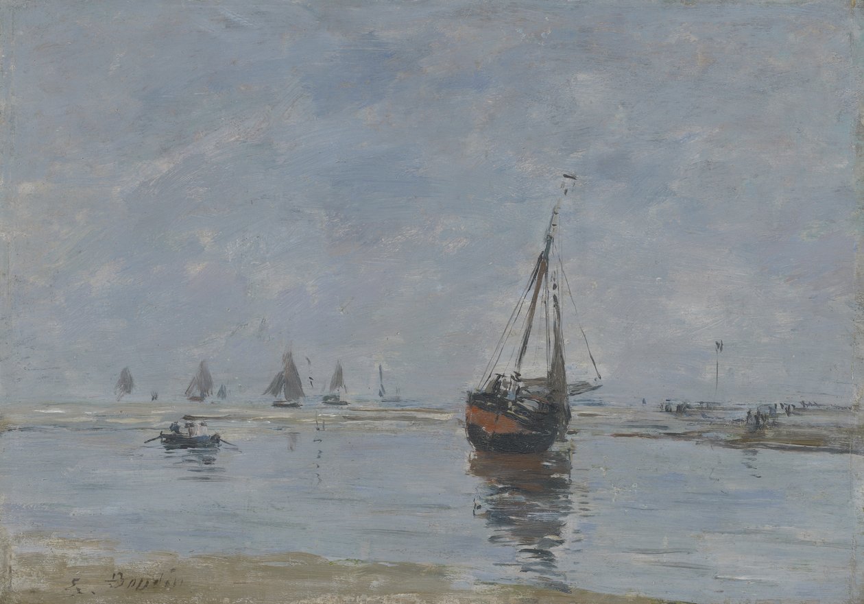 Trouville at Low Tide, c.1888-95 by Eugene Louis Boudin