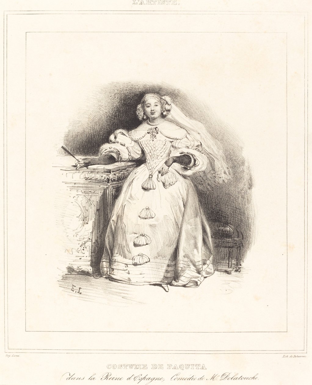 Costume of Paquita in the Queen of Spain by Eugene Louis Lami