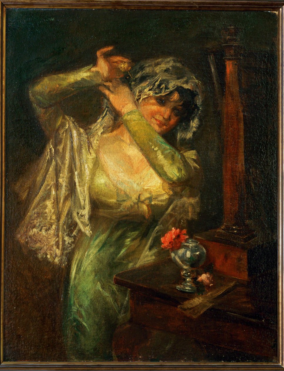 The Maja with the Rose by Eugenio Lucas Velazquez