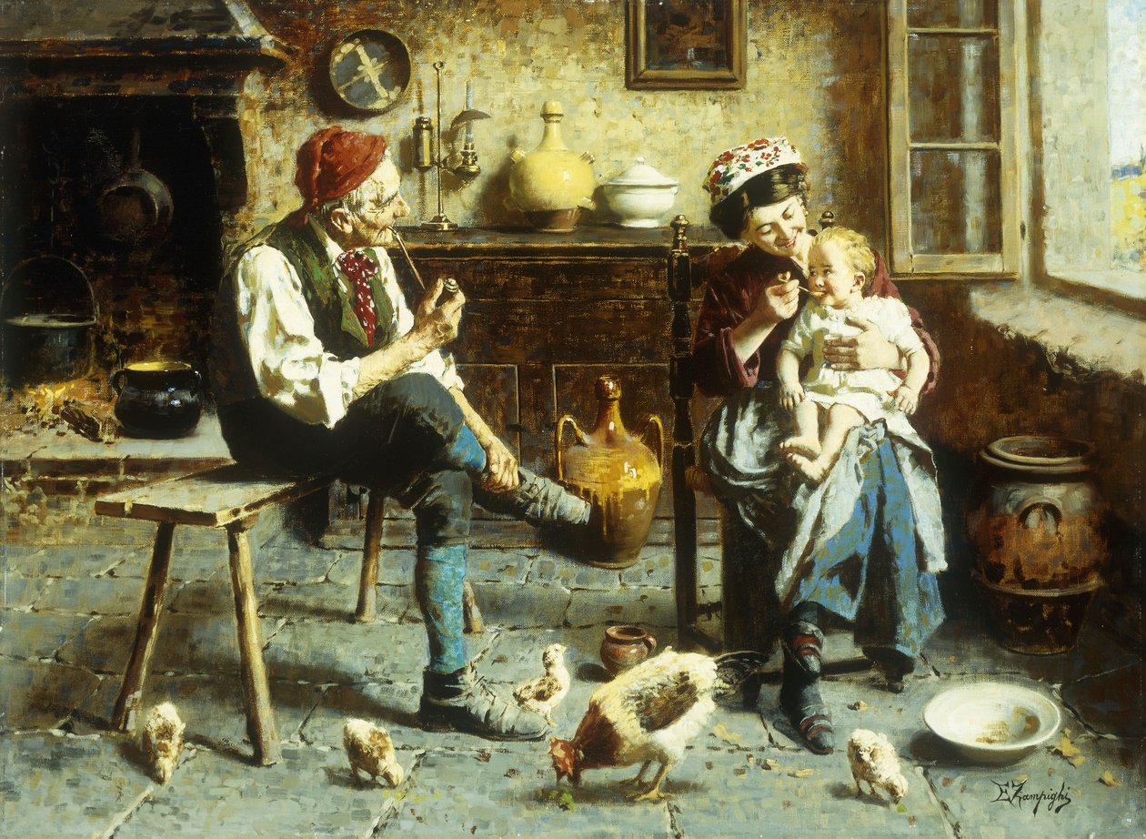 The Happy Family by Eugenio Zampighi: Buy fine art prints