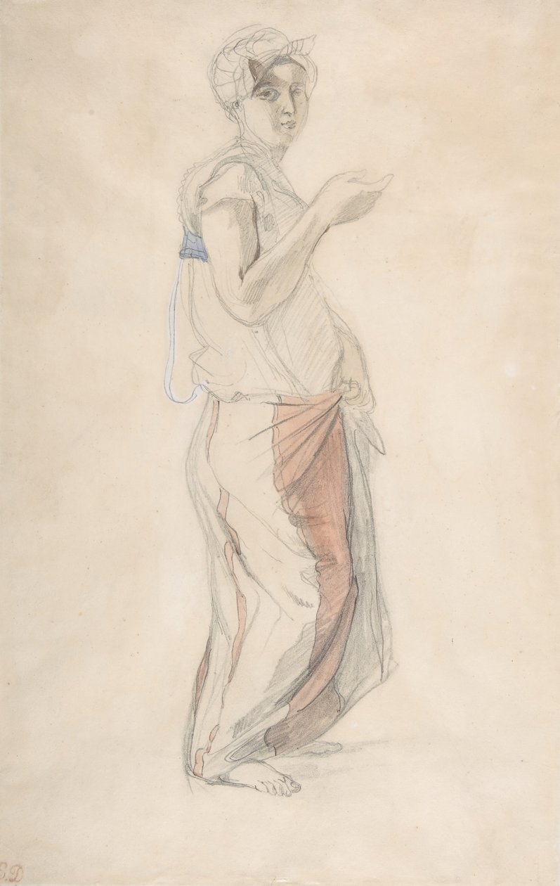 Standing Woman in Moroccan Costume, ca. 1834 by Eugène Delacroix