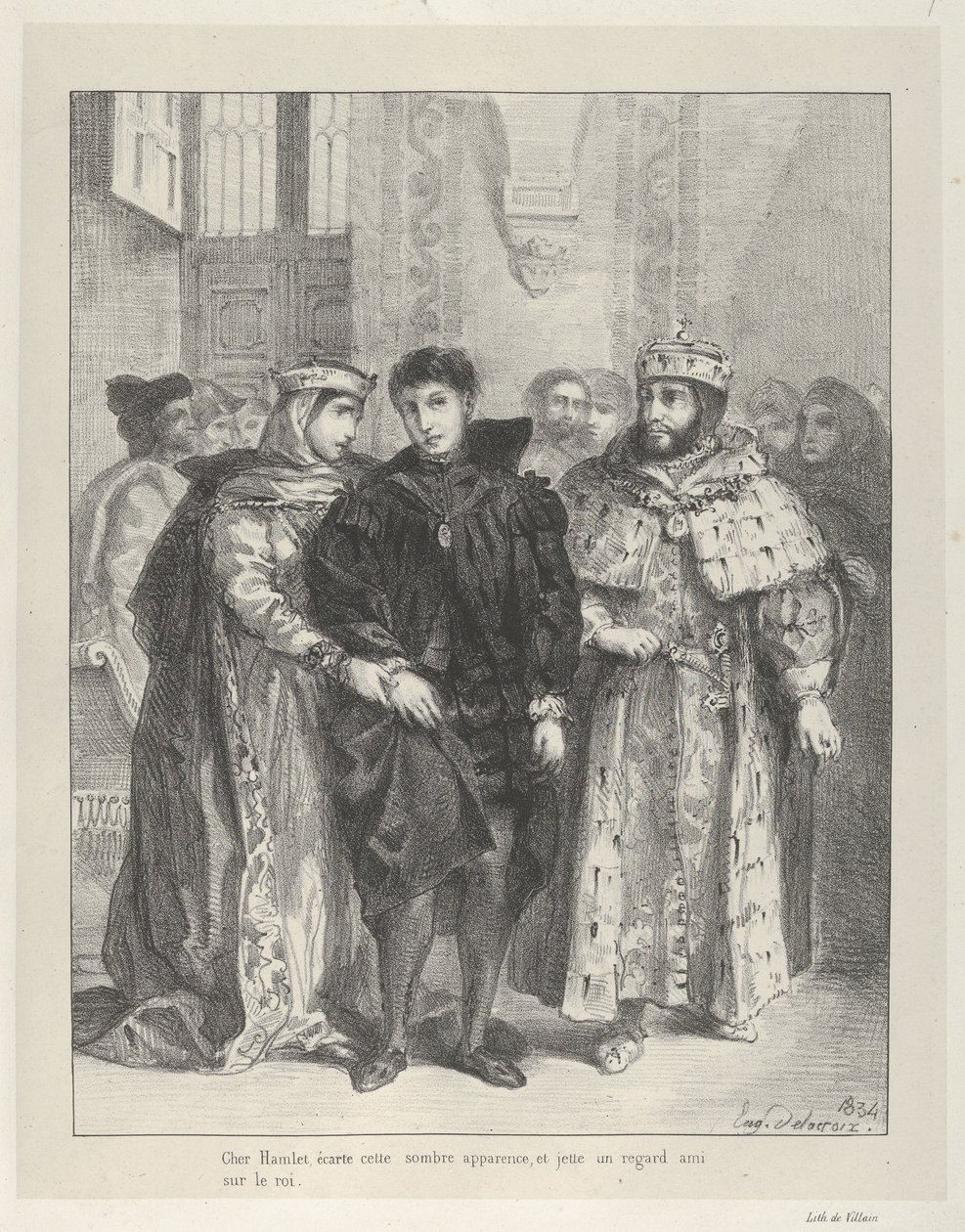 The Queen Tries to Console Hamlet, 1834 by Eugène Delacroix