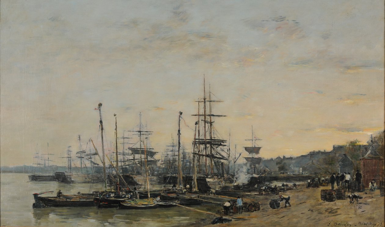 The Port of Bordeaux, Seen from the Quai des Chartrons by Eugene Louis Boudin