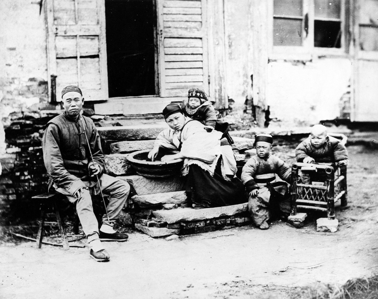 A Chinese Family Scene by European Photographer