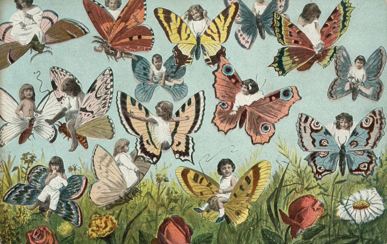 Children as Butterflies by European School