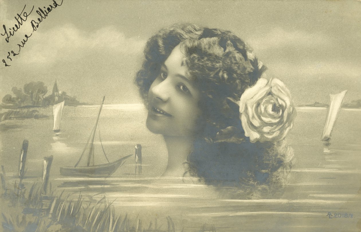 Girl with a Rose in Her Hair by European School