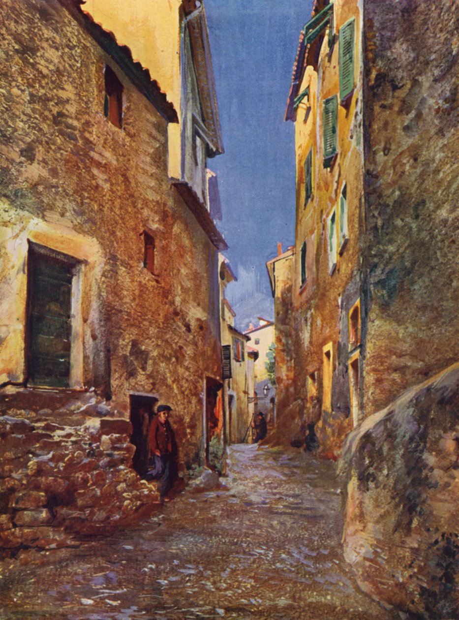Menton, Street in the Old Town by European School