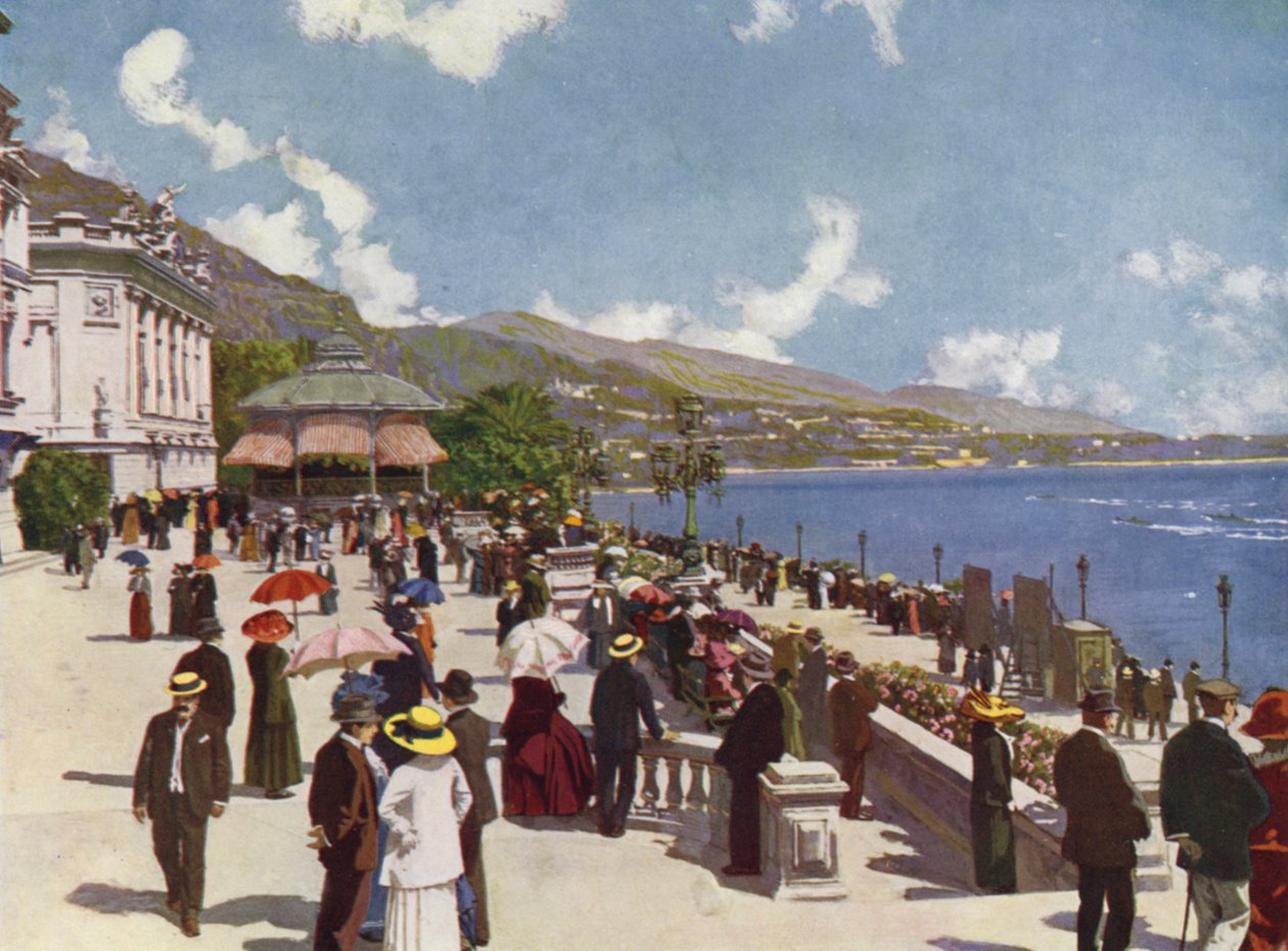 Monte-Carlo, The Terrace and Music Kiosk by European School