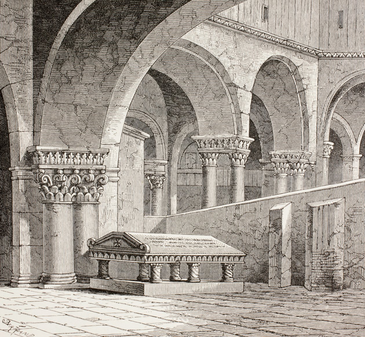 Tomb of Godfrey de Bouillon in the Church of the Holy Sepulchre, Jerusalem by European School