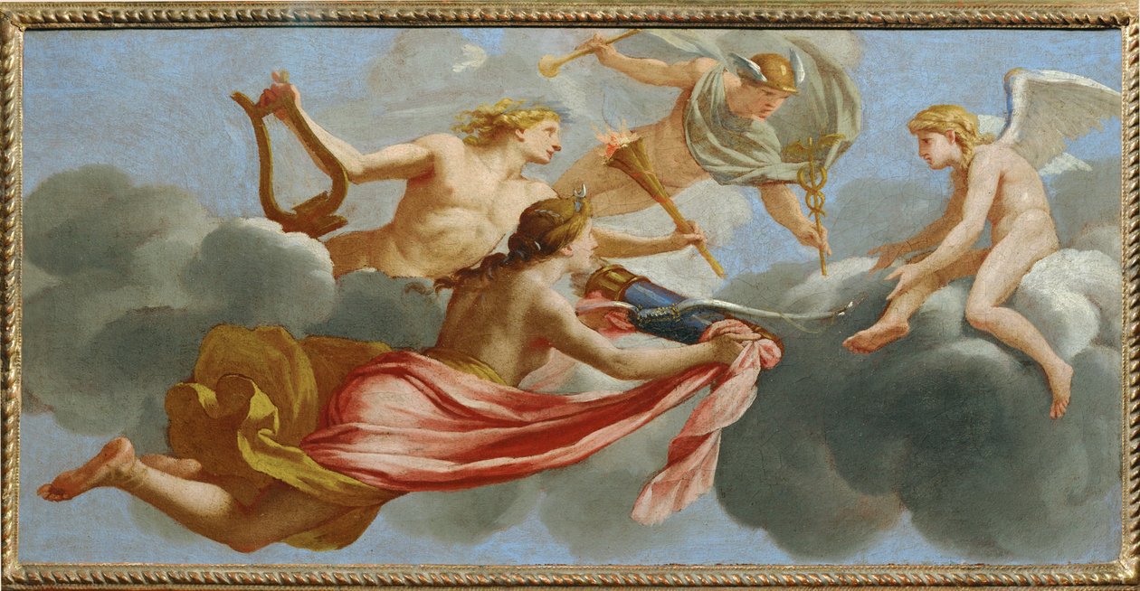 Amor Honoured by the Gods by Eustache (studio of) Le Sueur