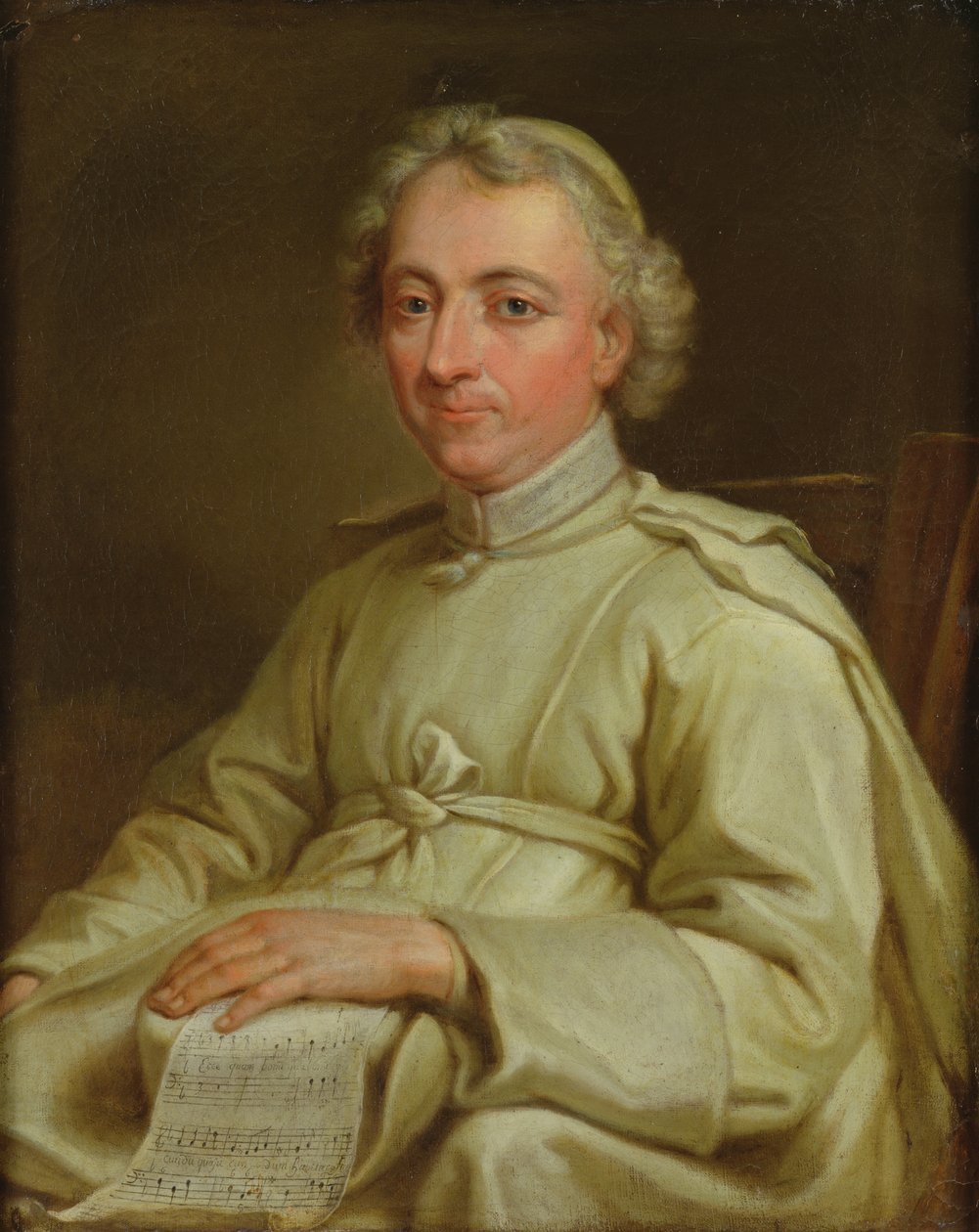 Portrait of a Canon Holding a Score Sheet by Eustache Restout