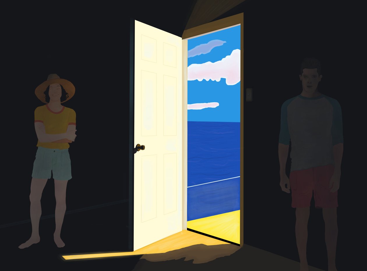 Couple In Beach House, Brooklyn by Evan Sklar