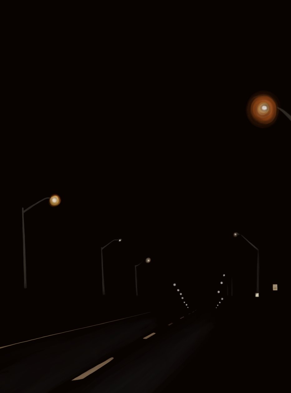 Driving The Road At Night #2 Brooklyn by Evan Sklar