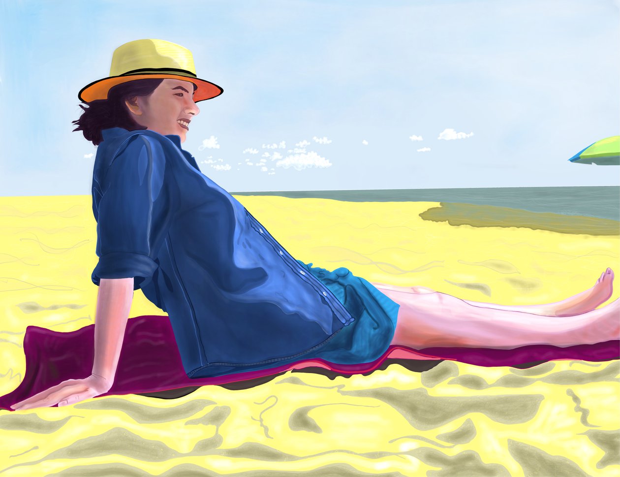 Michelle At Rockaway Beach, Brooklyn by Evan Sklar