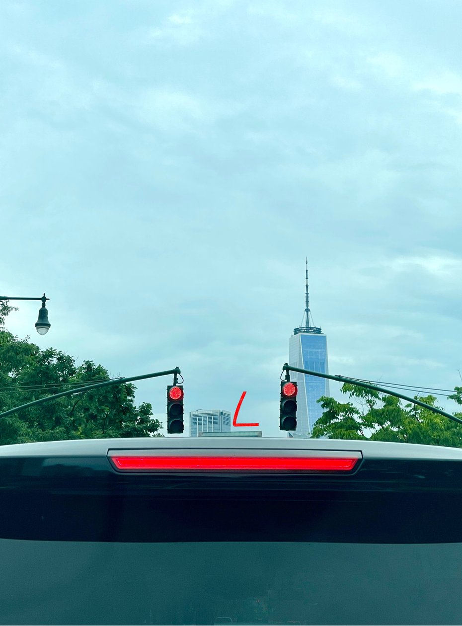 One World Trade and Smiling Traffic Lights by Evan Sklar