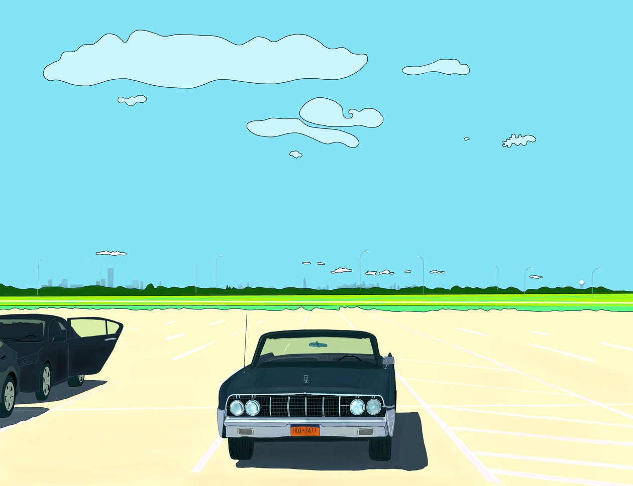 Parking Lot, Rockaway Beach by Evan Sklar