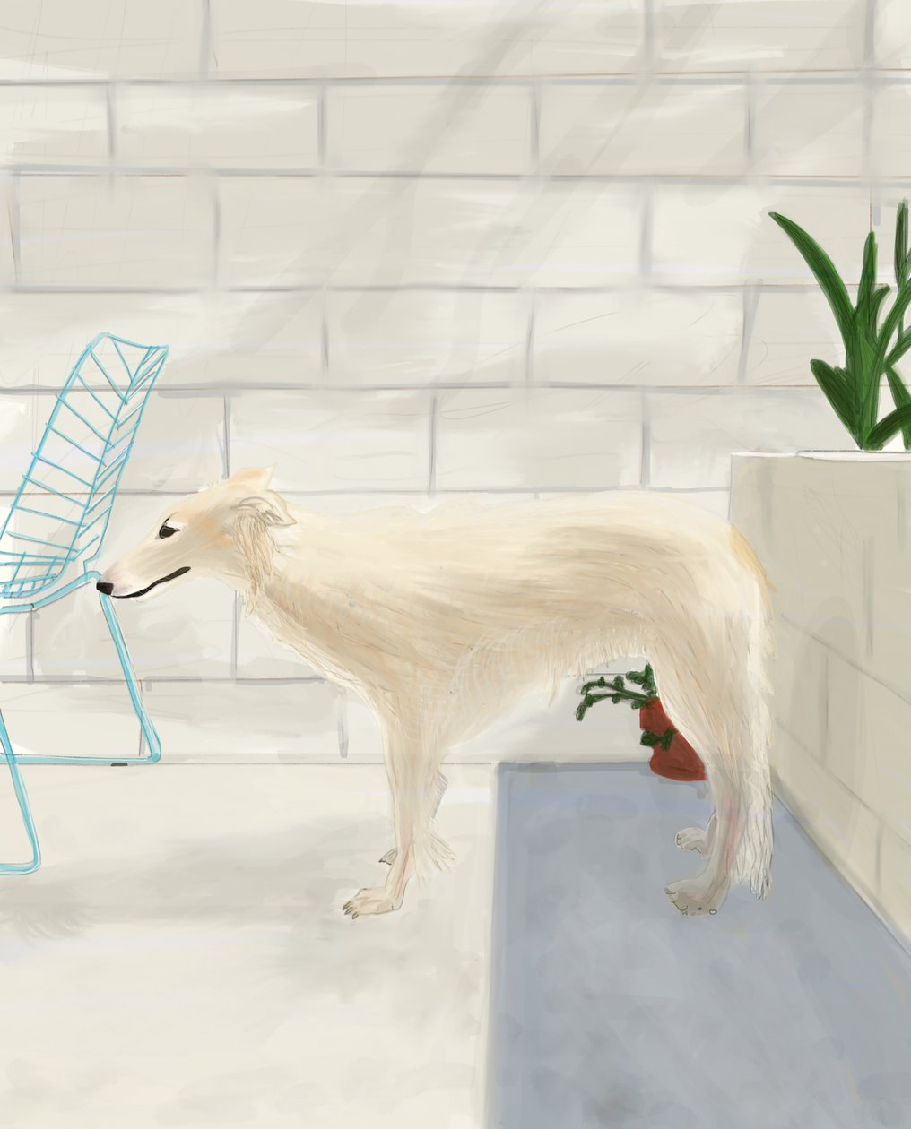 Penny on the Back Porch, 2017 by Evan Sklar