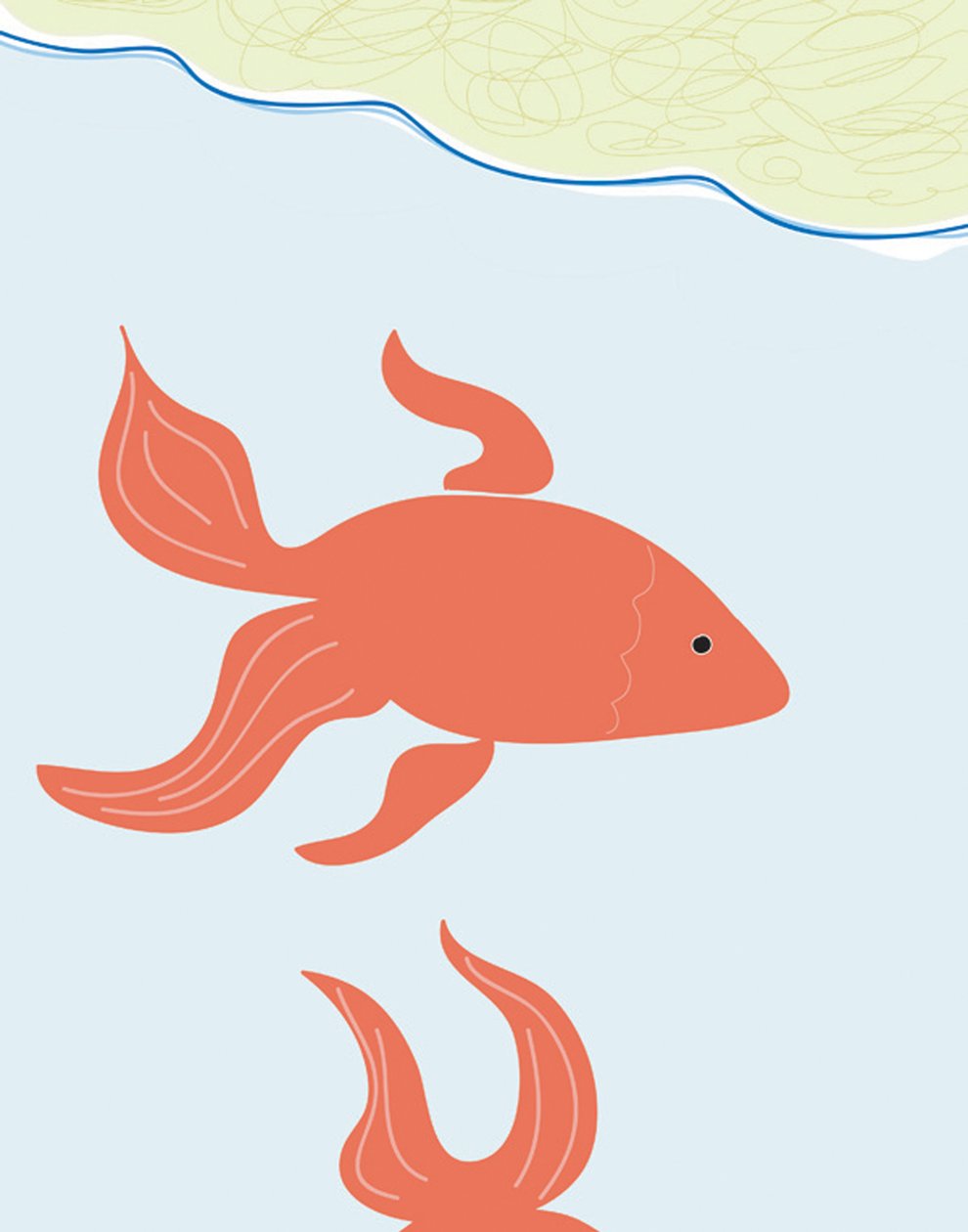 Two Goldfish in Bowl, 2015 by Evan Sklar
