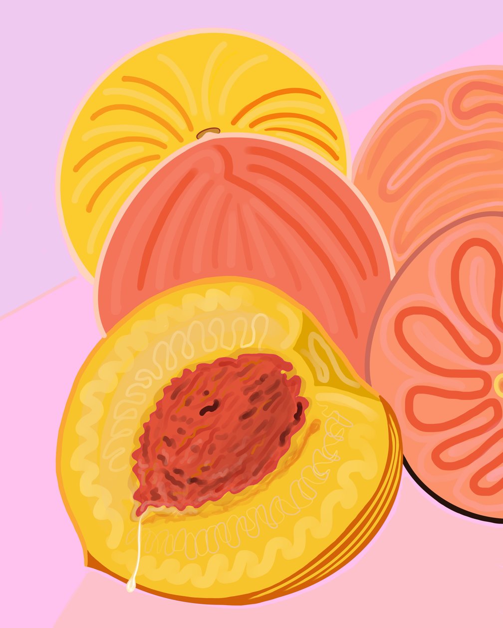 Wet Peach, Brooklyn by Evan Sklar