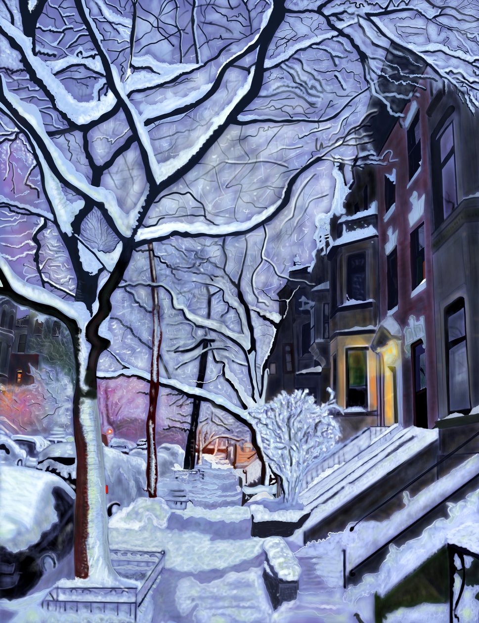 Wet Snow, First Light, Brooklyn by Evan Sklar
