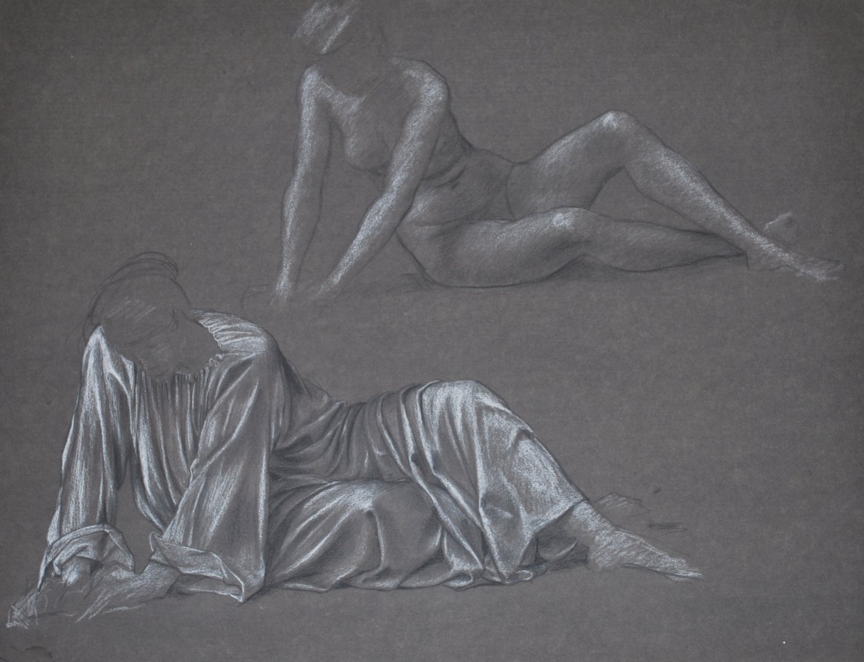 Double Study for Earthbound - Reclining Female Figure, 1897
