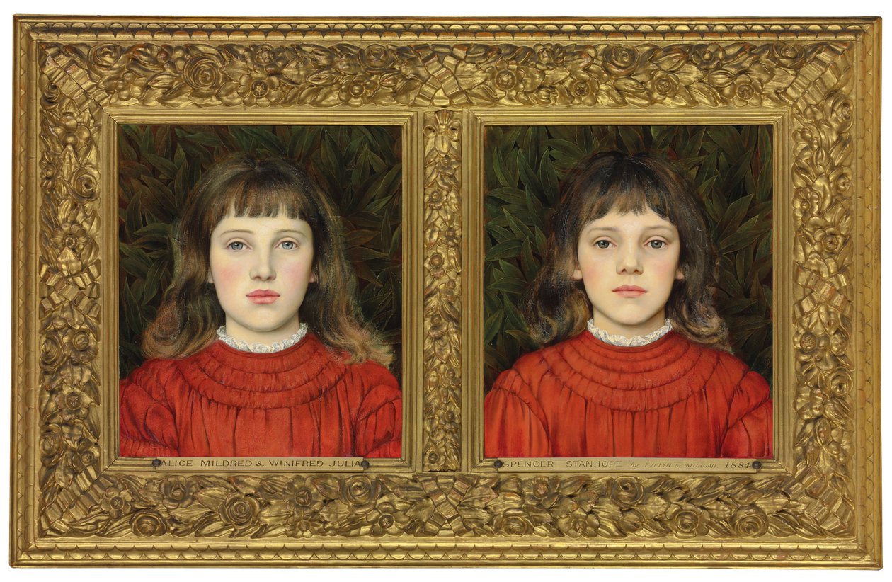 Portraits of Alice Mildred and Winifred Julia Spencer Stanhope by Evelyn De Morgan